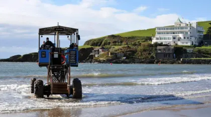 Ride the Burgh Island Sea Tractor