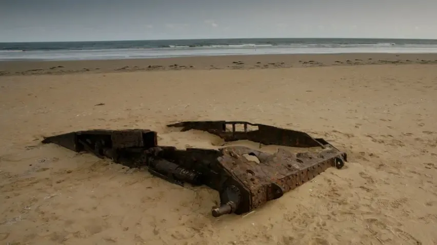 See Buried Tanks at Titchwell in Norfolk