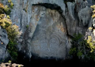 The Mine Bay Maori Rock Carvings in Taupo