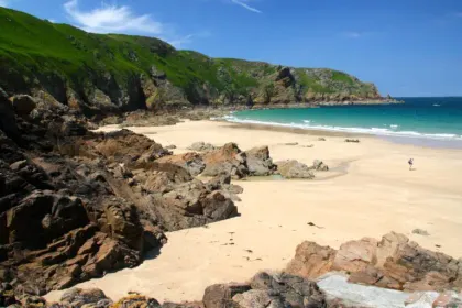 Visit the beautiful Plémont Bay in Jersey