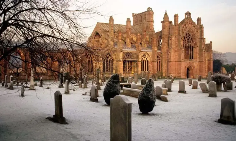 Melrose Abbey in the Scottish Borders