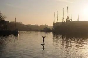 Paddle boarding at Bristol Harbour